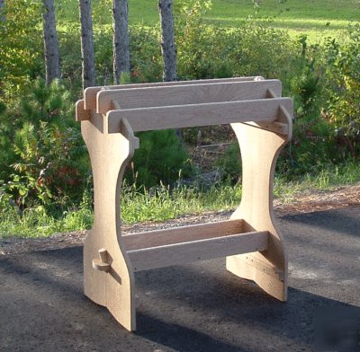 Amish - oak saddle rack stand / no tool assembly 