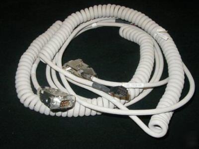 Coiled 9 conductor robotics cables (2) with connectors