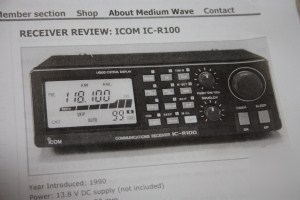 Icom r-100 scanner w / 13 volt pwr supply very rare 