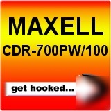 Maxell cdr 700PW 100 cd r printable spindle 48X write