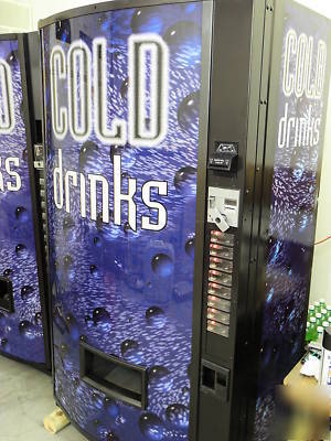 Soda vending machine w bill validator & 1 year warranty