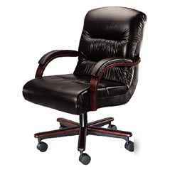 New * * lazboy horizon mid back leather chair #92120-lz