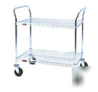 2-shelf medium duty utility cart 500LB limit eaglebrite