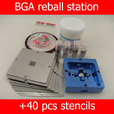 Bga reballing station+ 40 stencils +balls+100G paste