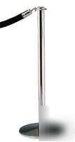 Classic portable polished chrome stanchion post