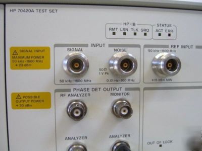 Hp (agilent) 70420A phase noise test set w/ 70001A