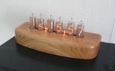 In-8-2 nixie tube clock kit with american cherry case 