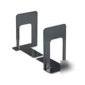 Jumbo deluxe metal bookends, nonskid padded base,