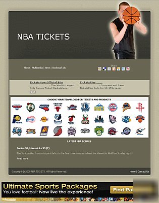 Nba ticket vendor & products website business for sale 