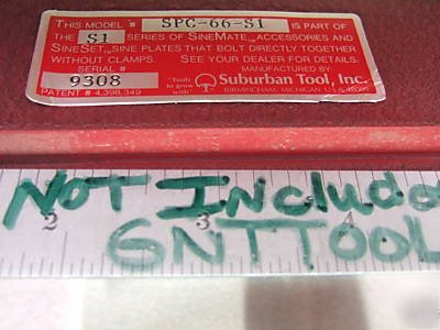 Sine plate spc-66-S1 suburban tool 6