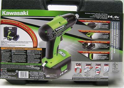 Cordless impact wrench complete kit kawasaki 1/2