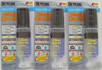 Devcon 5 minute high strength epoxy gel 3 pack 