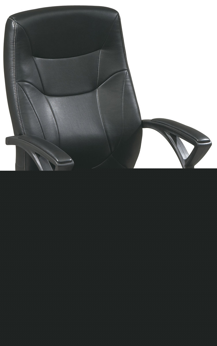 Black leather high back manager executive office chair