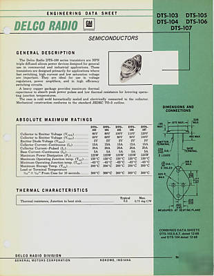 Delco radio data sheets & application notes - 1969