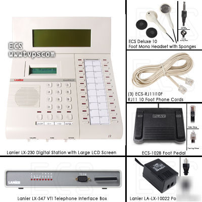 Lanier lx-230 LX230 digital transcription station