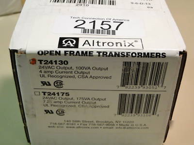 Altronix T24130 24VDC 100VA 4AMP output transformer 