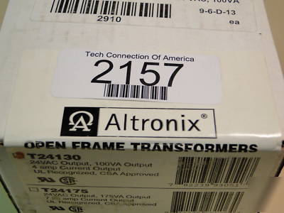 Altronix T24130 24VDC 100VA 4AMP output transformer 