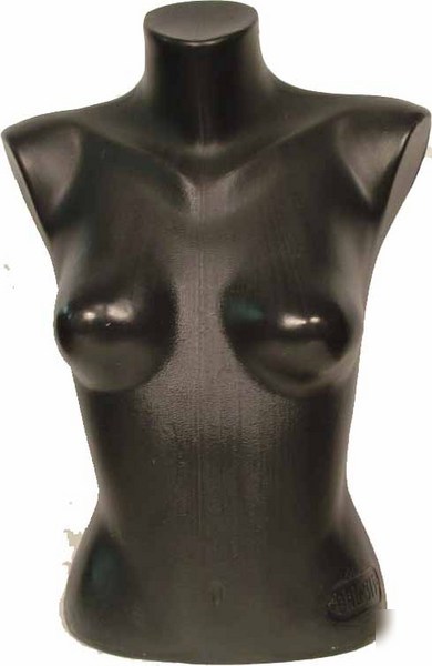 Female table top mannequin torso form small black