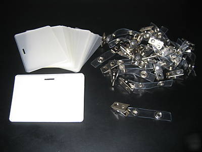 Laminating laminator pouches id w/ badge slot + clips