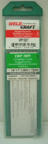 Weldcraft tungsten electrodes green pure 1/16
