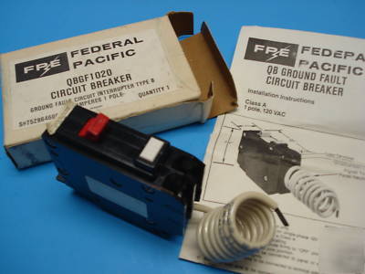 New fpe qbgf 1020 circuit breaker- 20A/1-pole/ bolt-in