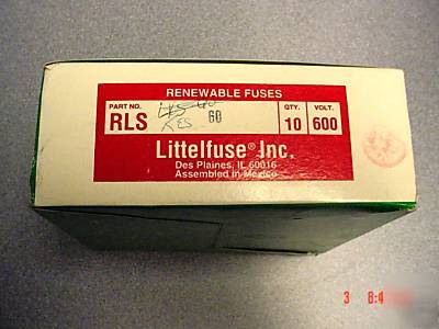 New littelfuse RLS60 re able fuse (box of 10) 60AMP 600V