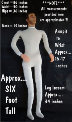 Poseable display cloth mannequin painted styro D6S0422