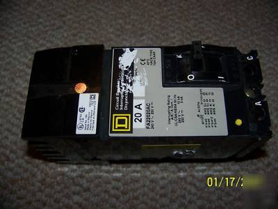 Square d FA22020AC 2P 20A circuit breaker FA22020 ab ac