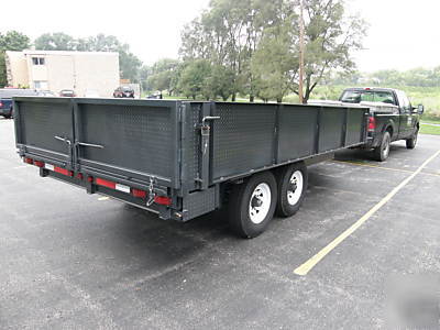 2010 8' x 16' x 2' bumper pull dump trailer drop sides