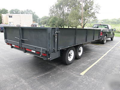 2010 8' x 16' x 2' bumper pull dump trailer drop sides