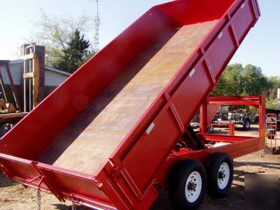 2010 8' x 16' x 2' bumper pull dump trailer drop sides