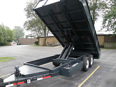 2010 8' x 16' x 2' bumper pull dump trailer drop sides