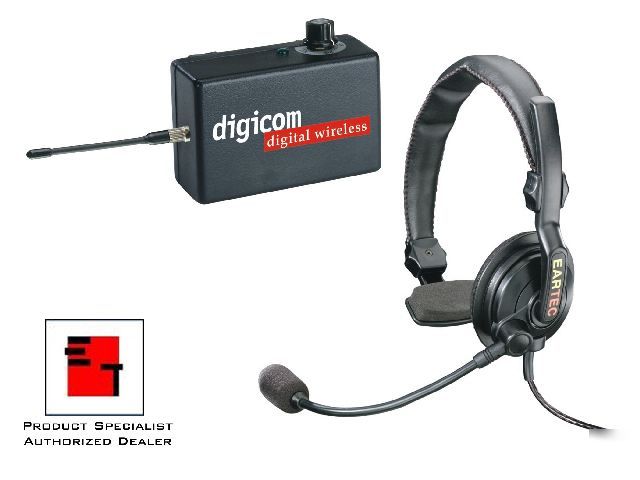 4-person eartec digicom duplex wireless intercom set
