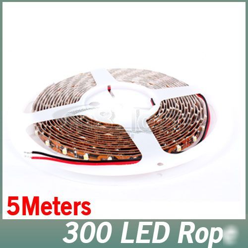 5M reel of 300 leds smd flexible led strip bright white