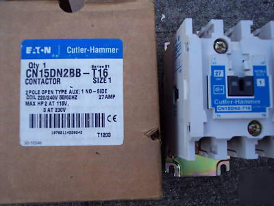 Eaton c-h 2 pole 27AMP 240V contactor CN15DN2BB starter