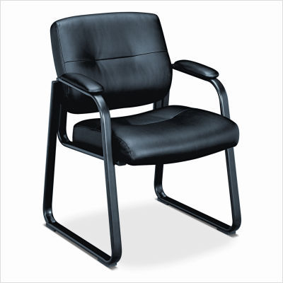Hon VL690 series guest leather chair black leather