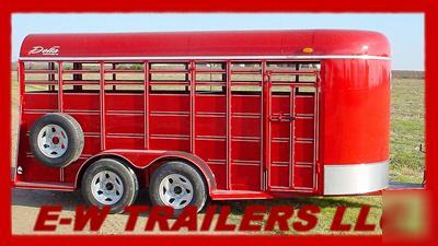 New 2010 deluxe stock and cattle trailer-18'-12K axles