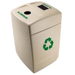 Recycle bin commercial aluminum cans plastic green can
