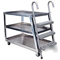 Stockpicker trucks - aluminum - 3 shelves free shipping