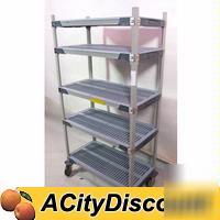 Used metro 5 shelf mobile 36X18 dry storage rack