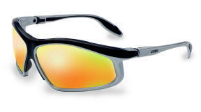 Uvex S2144 pivot, orange mirror lens safety glasses