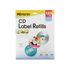 New memorex 32020424 120 pack cd label refills