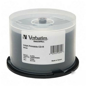 Verbatim 94892 -50PK cdr 52X 700MB 80MIN 