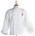 10 pearl button white chef coat size med 402W