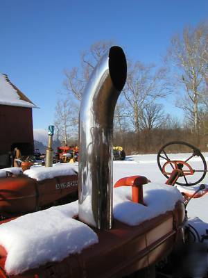 Allis chalmers wd WD45 tractor big chrome muffler stack