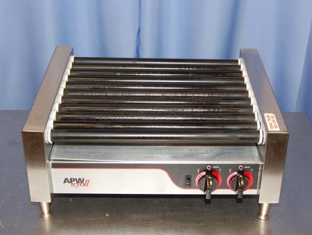 Apw wyott hot dog roller grill, 11 roller bars, 24