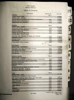 Case 1550 crawler service manual