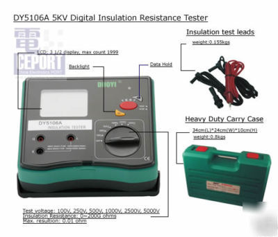 DY5106A 5KV digital insulation resistance tester