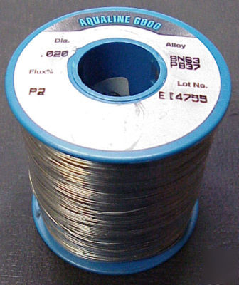 Alpha solder SN63PB37 .020 1LB flux core