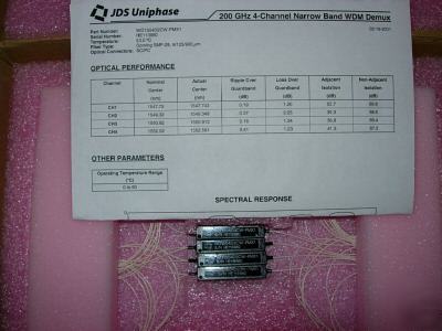 Jdsu 200GHZ 4-ch. c-band narrow band wdm demux.